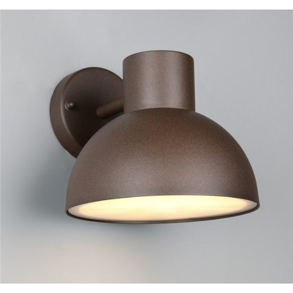 Aplique de pared exterior moderno ELBE aluminio bombilla excl. 1x E27 max. 10W IP44 Óxido