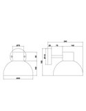 Aplique de pared exterior moderno ELBE aluminio gris bombilla excl. 1x E27 max. 10W IP44 Antracita