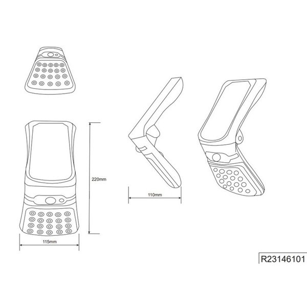Aplique solar LED DIADEMA orientable, con sensor de movimiento e interruptor 3,5W 1x 300lm, 4000K