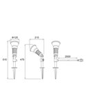 Piqueta LED para suelo exterior CACERES foco orientable incl. 1x E27, 15W 1500lm, 4000K IP44