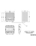 Foco LED de exterior solar ACORA con sensor de movimiento y regulable 18W 2600lm 4000K IP65