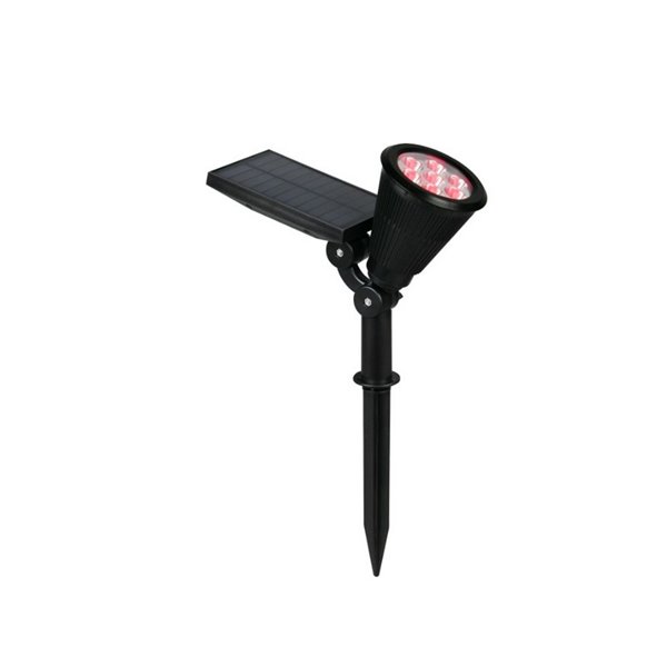 Holofote solar LED Festival com ponta, mudança de cor RGB, bateria recarregável, 1 W, 35 lm, IP44