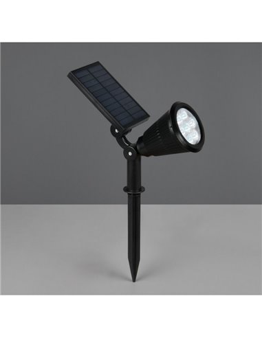 Holofote solar LED Festival com ponta, mudança de cor RGB, bateria recarregável, 1 W, 35 lm, IP44