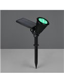 Foco solar LED para suelo FESTIVAL con pincho, cambio de color RGB, batería recargable 1W 35lm IP44