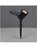 Foco solar LED para suelo FESTIVAL con pincho, cambio de color RGB, batería recargable 1W 35lm IP44