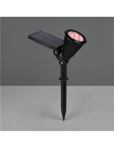 Projecteur solaire LED Festival avec piquet, changement de couleur RVB, batterie rechargeable, 1 W, 35 lm, IP44