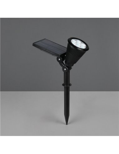 Holofote solar LED Festival com ponta, mudança de cor RGB, bateria recarregável, 1 W, 35 lm, IP44