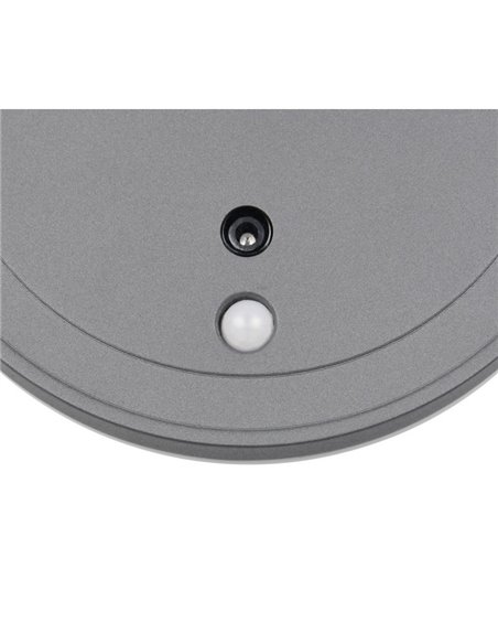 Aplique LED redondo para exterior FORTALEZA Ø14cm recargable USB iluminación indirecta  2W 200lm, 3000K IP44