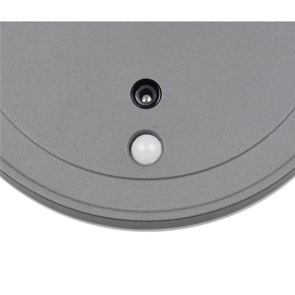 Aplique LED redondo para exterior FORTALEZA Ø14cm recargable USB iluminación indirecta  2W 200lm, 3000K IP44