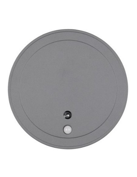 Aplique LED redondo para exterior FORTALEZA Ø14cm recargable USB iluminación indirecta  2W 200lm, 3000K IP44