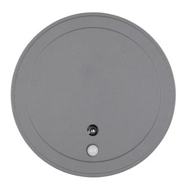 Aplique LED redondo para exterior FORTALEZA Ø14cm recargable USB iluminación indirecta  2W 200lm, 3000K IP44