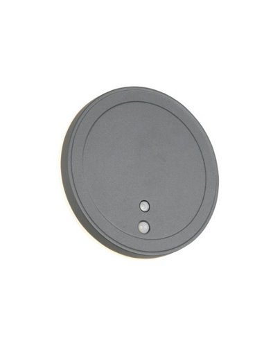 Aplique LED redondo para exterior FORTALEZA Ø14cm recargable USB iluminación indirecta  2W 200lm, 3000K IP44