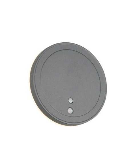 Applique d'extérieur LED ronde FORTALEZA, Ø14cm, rechargeable USB, éclairage indirect, 2W, 200lm, 3000K, IP44