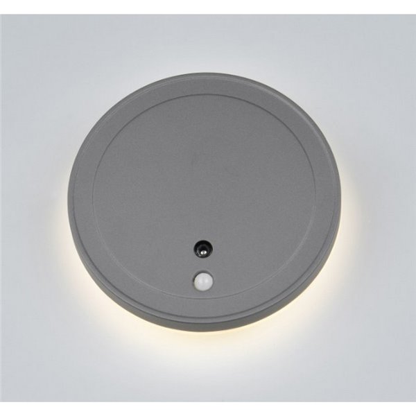 Aplique LED redondo para exterior FORTALEZA Ø14cm recargable USB iluminación indirecta  2W 200lm, 3000K IP44