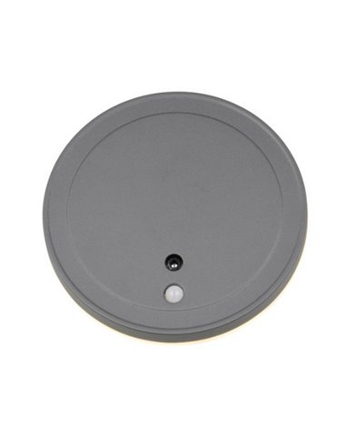 Aplique LED redondo para exterior FORTALEZA Ø14cm recargable USB iluminación indirecta  2W 200lm, 3000K IP44