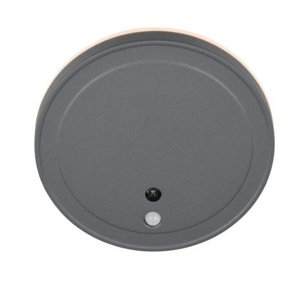 Aplique LED redondo para exterior FORTALEZA Ø14cm recargable USB iluminación indirecta  2W 200lm, 3000K IP44