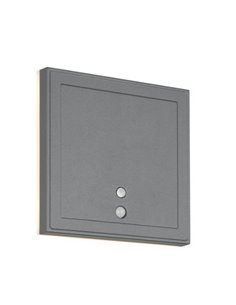 Aplique LED cuadrado para exterior FORTALEZA  14x14 recargable USB iluminación indirecta  2W 200lm, 3000K IP44