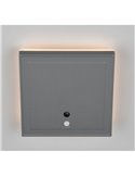 Aplique LED cuadrado para exterior FORTALEZA  14x14 recargable USB iluminación indirecta  2W 200lm, 3000K IP44