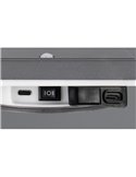 Aplique LED cuadrado para exterior FORTALEZA  14x14 recargable USB iluminación indirecta  2W 200lm, 3000K IP44