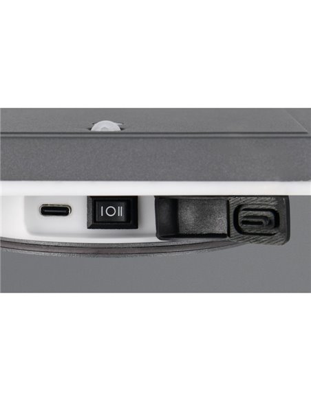 Aplique LED cuadrado para exterior FORTALEZA  14x14 recargable USB iluminación indirecta  2W 200lm, 3000K IP44