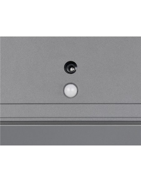 Aplique LED cuadrado para exterior FORTALEZA  14x14 recargable USB iluminación indirecta  2W 200lm, 3000K IP44