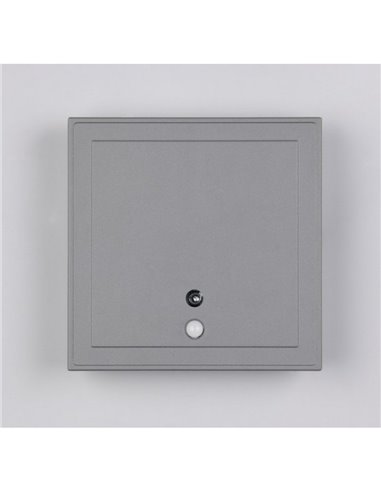 Aplique LED cuadrado para exterior FORTALEZA  14x14 recargable USB iluminación indirecta  2W 200lm, 3000K IP44