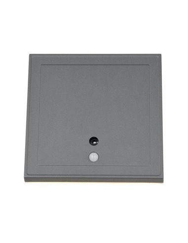 Aplique LED cuadrado para exterior FORTALEZA  14x14 recargable USB iluminación indirecta  2W 200lm, 3000K IP44