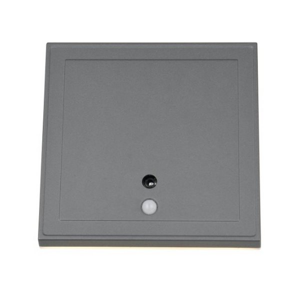 Aplique LED cuadrado para exterior FORTALEZA  14x14 recargable USB iluminación indirecta  2W 200lm, 3000K IP44