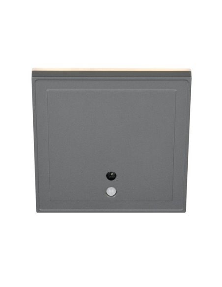 Aplique LED cuadrado para exterior FORTALEZA  14x14 recargable USB iluminación indirecta  2W 200lm, 3000K IP44