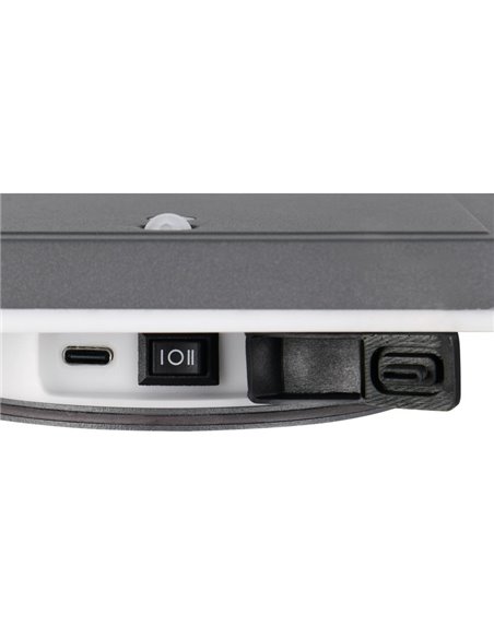 Aplique LED cuadrado para exterior FORTALEZA  14x14 recargable USB iluminación indirecta  2W 200lm, 3000K IP44