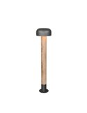 Poste para exterior FRASER 84cm alto, aluminio fundido imitación madera bombilla excl. 1x E27 max. 10W IP44
