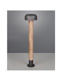 Poste para exterior FRASER 84cm alto, aluminio fundido imitación madera bombilla excl. 1x E27 max. 10W IP44