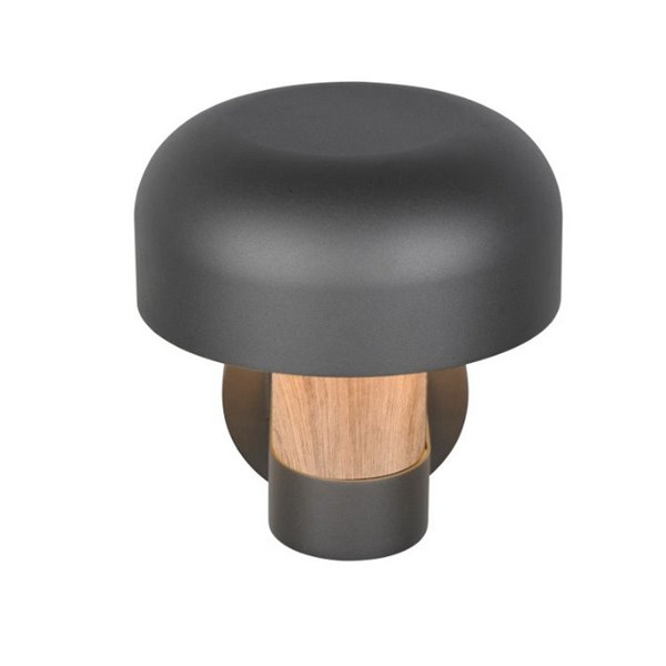 Aplique de pared exterior FRASER aluminio fundido imitación madera, bombilla excl. 1x E27 max. 10W IP44