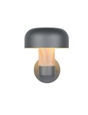 Aplique de pared exterior FRASER aluminio fundido imitación madera, bombilla excl. 1x E27 max. 10W IP44