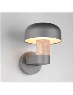 Aplique de pared exterior FRASER aluminio fundido imitación madera, bombilla excl. 1x E27 max. 10W IP44 2