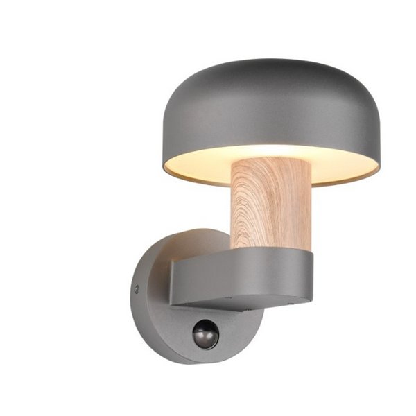 Luminária de parede externa FRASER com sensor de movimento, lâmpada excl. 1x E27 máx. 10W IP44 imitação de madeira