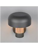 Aplique de pared exterior FRASER sensor de movimiento, bombilla excl. 1x E27 max. 10W IP44 imitación madera