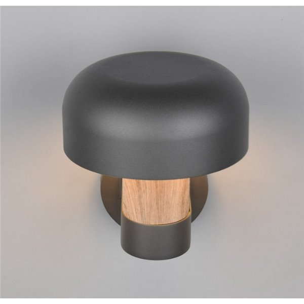 Applique murale d'extérieur FRASER avec détecteur de mouvement, ampoule exclue. 1x E27 max. 10W IP44 imitation bois