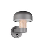 Applique murale d'extérieur FRASER avec détecteur de mouvement, ampoule exclue. 1x E27 max. 10W IP44 imitation bois