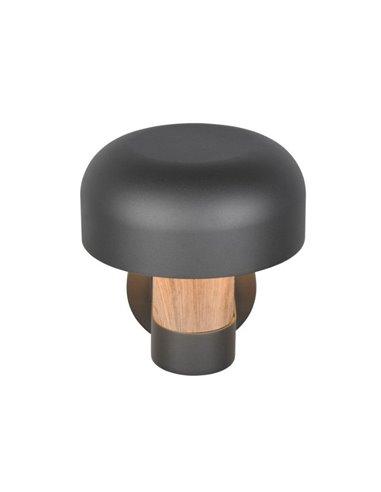 Aplique de pared exterior FRASER sensor de movimiento, bombilla excl. 1x E27 max. 10W IP44 imitación madera