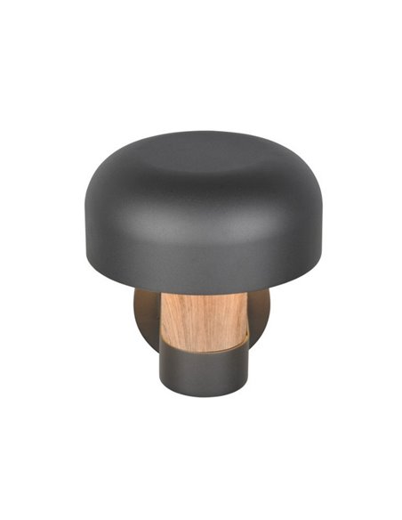 Aplique de pared exterior FRASER sensor de movimiento, bombilla excl. 1x E27 max. 10W IP44 imitación madera