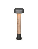 Poste para exterior FRASER 54cm alto, aluminio fundido imitación madera bombilla excl. 1x E27 max. 10W IP44