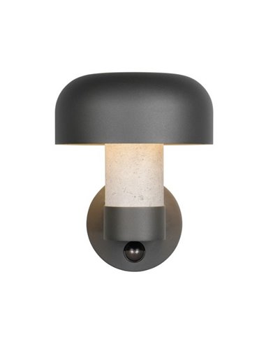 Applique murale d'extérieur FRASER avec détecteur de mouvement, ampoule exclue. 1x E27 max. 10W IP44 imitation ciment