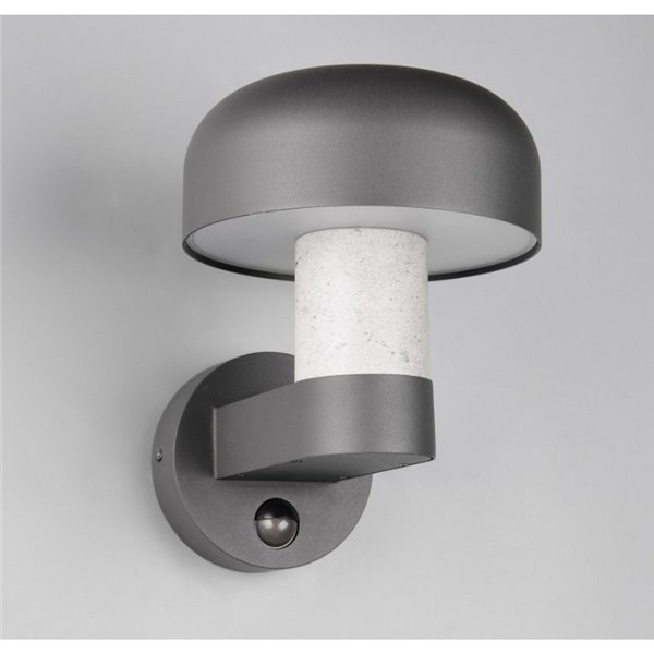 Aplique de pared exterior FRASER sensor de movimiento, bombilla excl. 1x E27 max. 10W IP44 imitación cemento