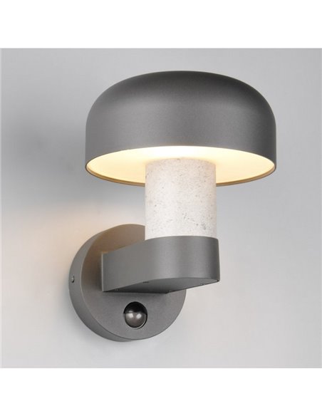 Applique murale d'extérieur FRASER avec détecteur de mouvement, ampoule exclue. 1x E27 max. 10W IP44 imitation ciment