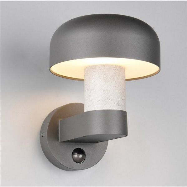 Applique murale d'extérieur FRASER avec détecteur de mouvement, ampoule exclue. 1x E27 max. 10W IP44 imitation ciment