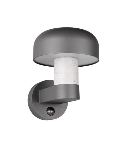 Aplique de pared exterior FRASER sensor de movimiento, bombilla excl. 1x E27 max. 10W IP44 imitación cemento