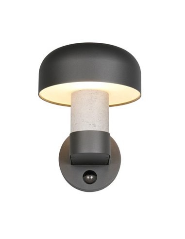 Applique murale d'extérieur FRASER avec détecteur de mouvement, ampoule exclue. 1x E27 max. 10W IP44 imitation ciment