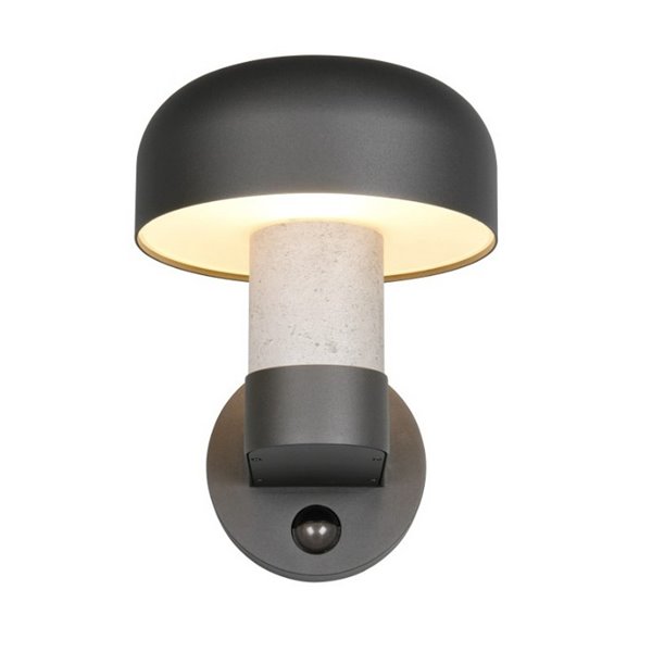 Aplique de pared exterior FRASER sensor de movimiento, bombilla excl. 1x E27 max. 10W IP44 imitación cemento