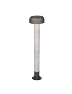 Poste para exterior FRASER 84cm alto, aluminio fundido imitación cemento bombilla excl. 1x E27 max. 10W IP44